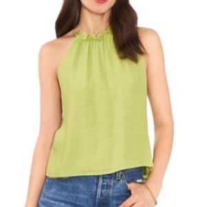 Stitch Fix 1.State Ruched Halter Neck Top, Green, Size XL, NWT